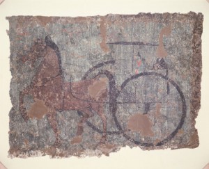 「車馬出行壁画（しゃばしゅっこうへきが）」 後漢時代　1-2世紀 陝西省考古研究所蔵