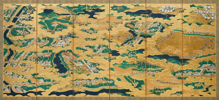 「江戸図屏風」（複製） 17世紀　国立歴史民俗博物館原所蔵