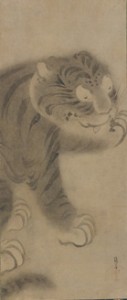 俵屋宗達（たわらやそうたつ）「虎図」（とらず）　江戸時代/ 17 世紀　紙本墨画　1 幅