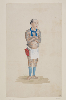 人物画帳 川越人足画像