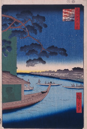 歌川広重「名所江戸百景　浅草川首尾の松御厩河岸」1857年（文政4）