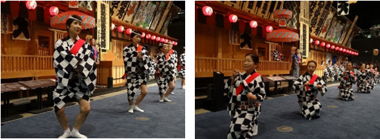 男踊りと女踊りの画像