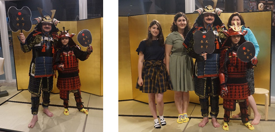 メキシコからのお客様の甲冑姿