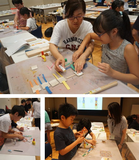 親子で作業をする画像